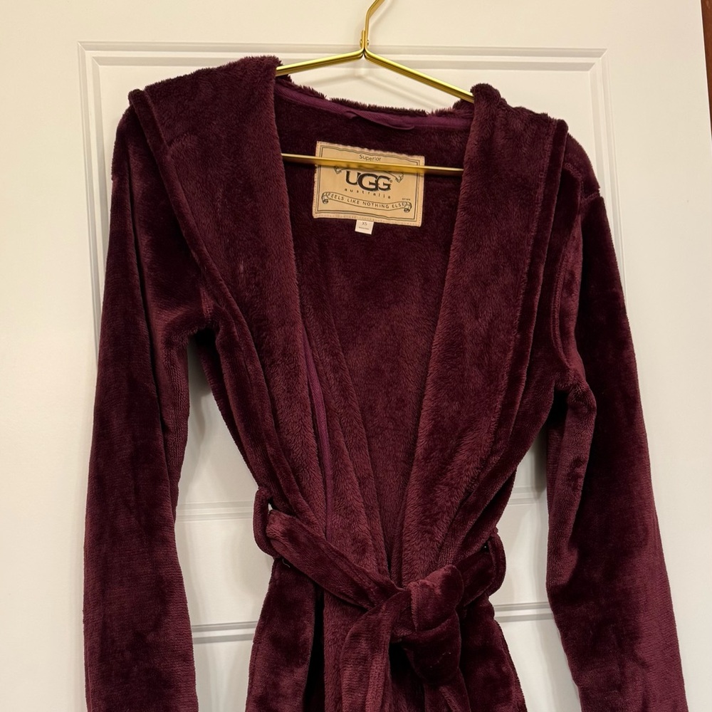 UGG Burgundy Plush Robe